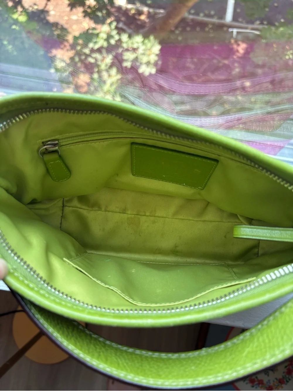 ✨RARE✨ Coach Bleecker Pink and Green Daisy Patchwork Demi Bag